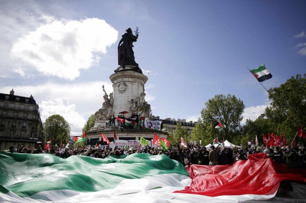 Plusieurs milliers de manifestants dans la rue en France en soutien aux Palestiniens