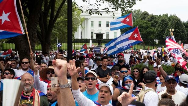 Des centaines de manifestants à Washington réclament «la liberté pour Cuba»