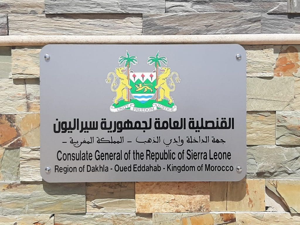 Cérémonie d’installation de l’ambassade de la Sierra Leone