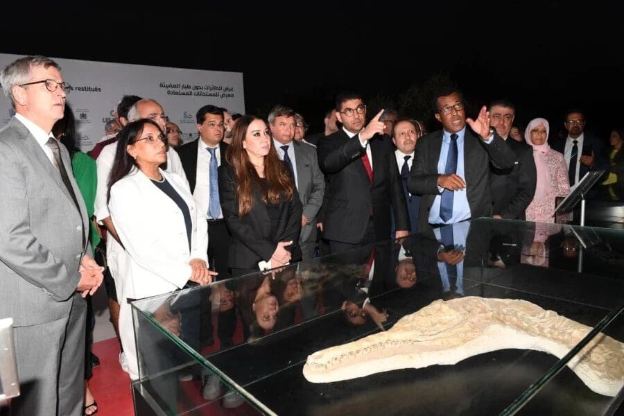 Casablanca : les fossiles archéologiques restitués au Maroc exposés à l’espace Sidi Abderrahmane en présence de Mehdi Bensaïd